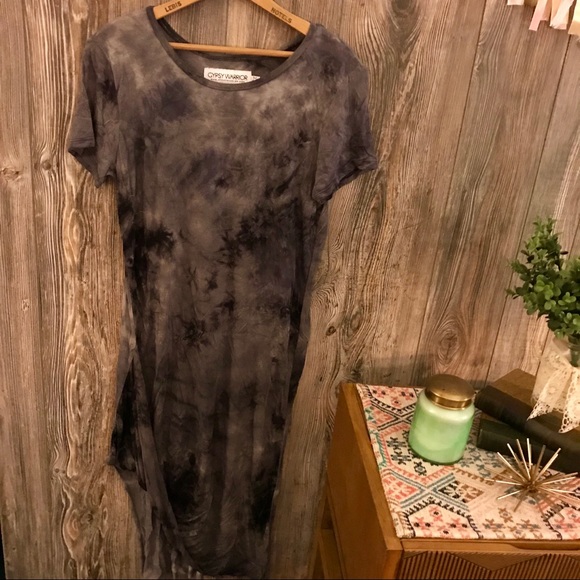 Gypsy Warrior Dresses & Skirts - {gypsy warrior} gray tie dye t-shirt midi dress m